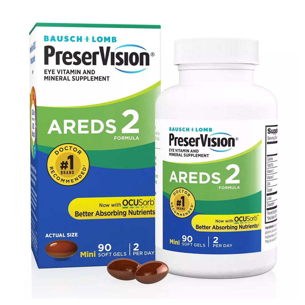 PreserVision Areds 2 Vitamin and Mineral Supplement Soft Gels, 90 Ea